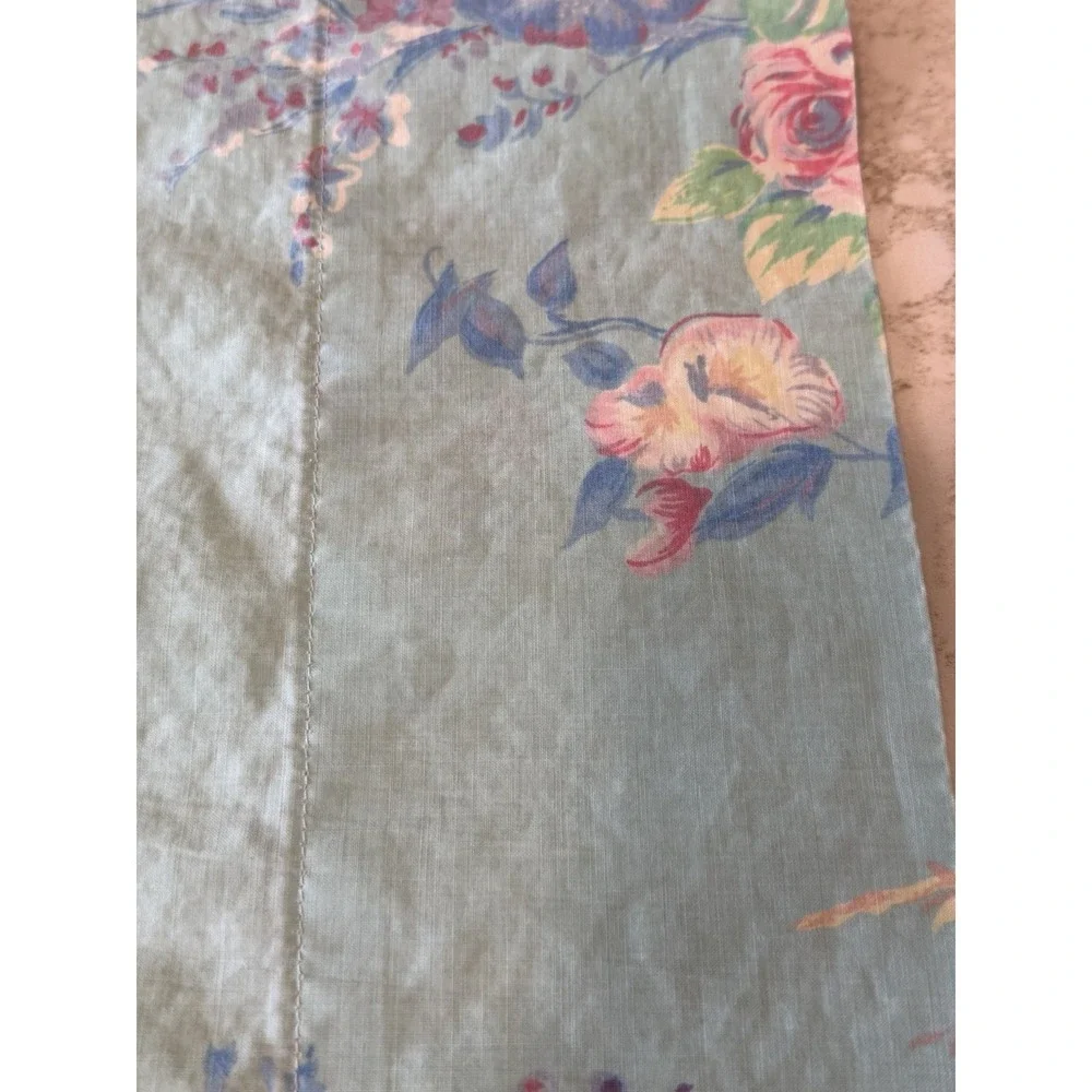 VTG 90's Ralph Lauren POMPANO Blue Chintz Floral Standard Pillow Case - One